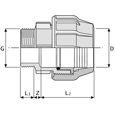 Муфта с наружной резьбой Astore 25x3/4" Муфта с наружной резьбой Astore 25x3/4"