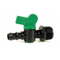 Кран для капельной трубки Irritec 16X3/4" 3P ерш - резьба наружная Кран для капельной трубки Irritec 16X3/4" 3P ерш - резьба наружная